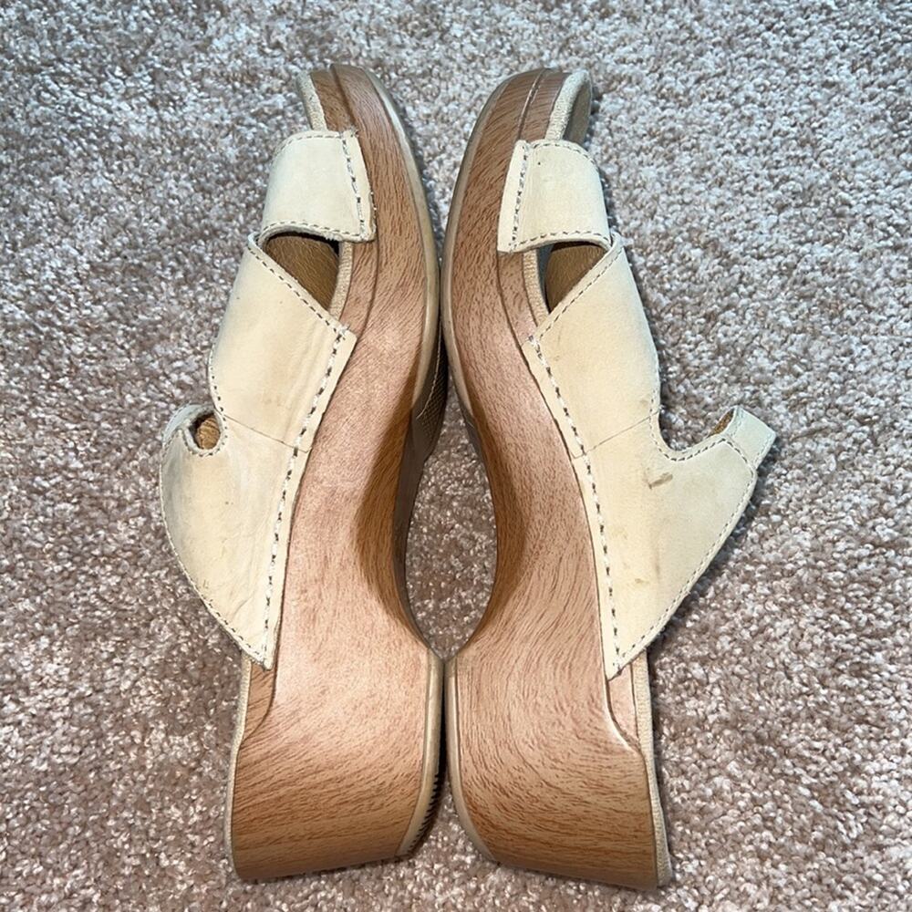 Dansko Leather Strappy Beige Slide Sandals - Size 41 - Picture 4 of 10